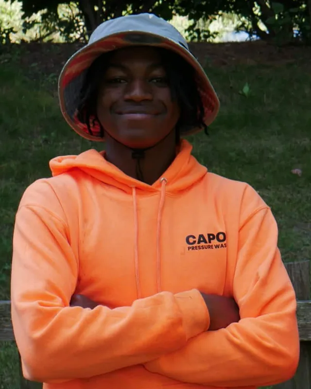Jackson from the CaPow Pressure Washing crew
